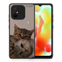 Thumbnail for Θήκη Xiaomi Redmi 12C Cats In Love από τη Smartfits με σχέδιο στο πίσω μέρος και μαύρο περίβλημα | Xiaomi Redmi 12C Cats In Love Case with Colorful Back and Black Bezels