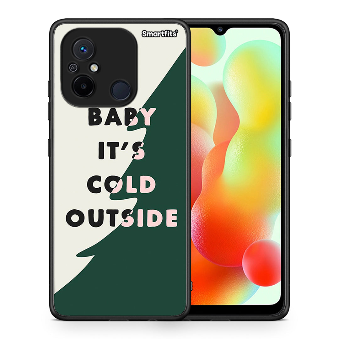 Θήκη Xiaomi Redmi 12C Cold Outside από τη Smartfits με σχέδιο στο πίσω μέρος και μαύρο περίβλημα | Xiaomi Redmi 12C Cold Outside Case with Colorful Back and Black Bezels