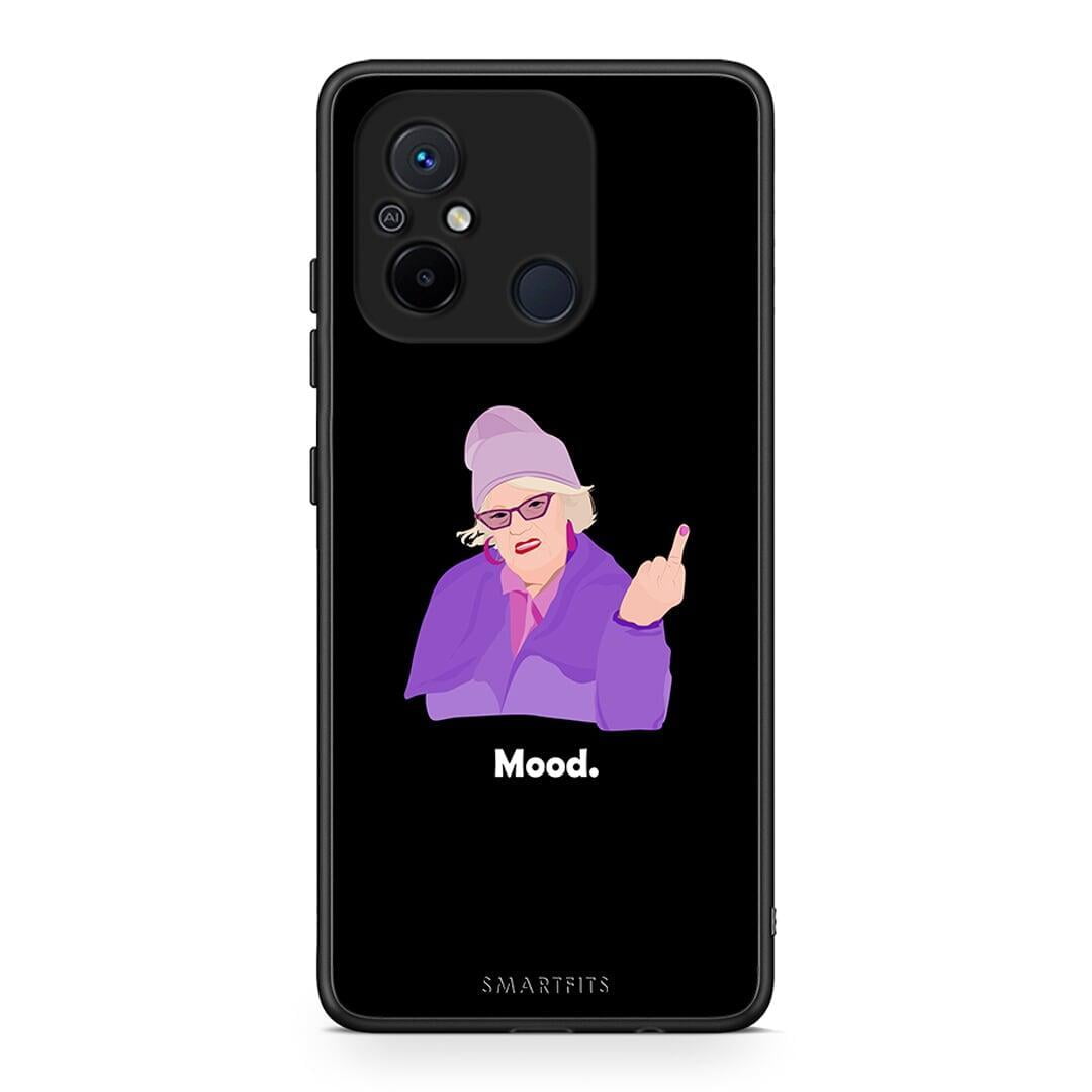 Θήκη Xiaomi Redmi 12C Grandma Mood Black από τη Smartfits με σχέδιο στο πίσω μέρος και μαύρο περίβλημα | Xiaomi Redmi 12C Grandma Mood Black Case with Colorful Back and Black Bezels