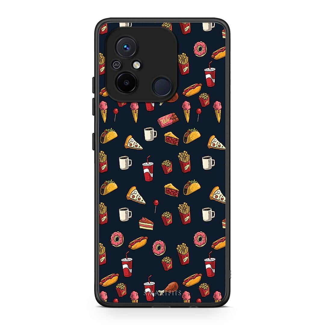 Θήκη Xiaomi Redmi 12C Random Hungry από τη Smartfits με σχέδιο στο πίσω μέρος και μαύρο περίβλημα | Xiaomi Redmi 12C Random Hungry Case with Colorful Back and Black Bezels