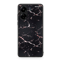 Thumbnail for 4 - Xiaomi Redmi 13C Black Rosegold Marble case, cover, bumper