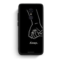 Thumbnail for Xiaomi Redmi 5 Plus Always & Forever 1 Θήκη Αγίου Βαλεντίνου από τη Smartfits με σχέδιο στο πίσω μέρος και μαύρο περίβλημα | Smartphone case with colorful back and black bezels by Smartfits