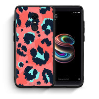 Thumbnail for Θήκη Xiaomi Redmi 5 Plus Pink Leopard Animal από τη Smartfits με σχέδιο στο πίσω μέρος και μαύρο περίβλημα | Xiaomi Redmi 5 Plus Pink Leopard Animal case with colorful back and black bezels