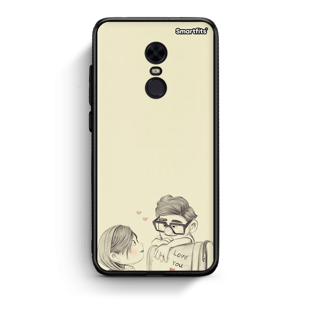 Xiaomi Redmi 5 Plus Carl And Ellie θήκη από τη Smartfits με σχέδιο στο πίσω μέρος και μαύρο περίβλημα | Smartphone case with colorful back and black bezels by Smartfits