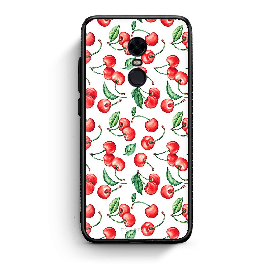 Xiaomi Redmi 5 Plus Cherry Summer θήκη από τη Smartfits με σχέδιο στο πίσω μέρος και μαύρο περίβλημα | Smartphone case with colorful back and black bezels by Smartfits