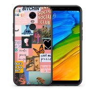 Thumbnail for Θήκη Αγίου Βαλεντίνου Xiaomi Redmi 5 Plus Collage Bitchin από τη Smartfits με σχέδιο στο πίσω μέρος και μαύρο περίβλημα | Xiaomi Redmi 5 Plus Collage Bitchin case with colorful back and black bezels