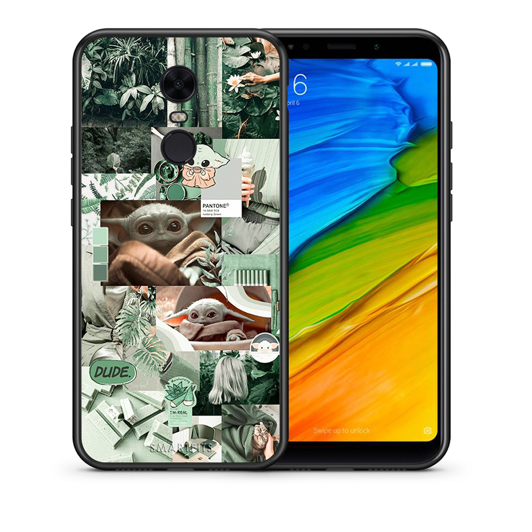 Θήκη Αγίου Βαλεντίνου Xiaomi Redmi 5 Plus Collage Dude από τη Smartfits με σχέδιο στο πίσω μέρος και μαύρο περίβλημα | Xiaomi Redmi 5 Plus Collage Dude case with colorful back and black bezels