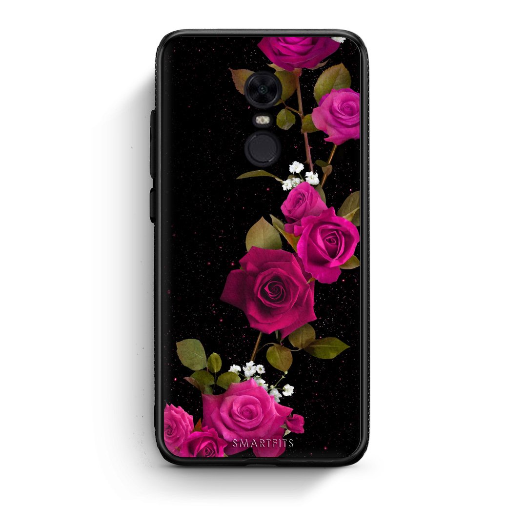 4 - Xiaomi Redmi 5 Plus Red Roses Flower case, cover, bumper