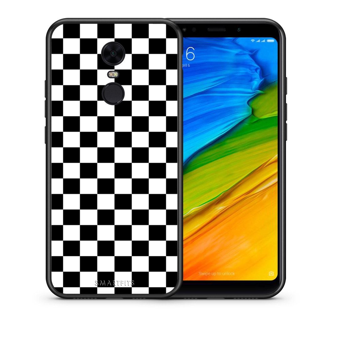 Θήκη Xiaomi Redmi 5 Plus Squares Geometric από τη Smartfits με σχέδιο στο πίσω μέρος και μαύρο περίβλημα | Xiaomi Redmi 5 Plus Squares Geometric case with colorful back and black bezels