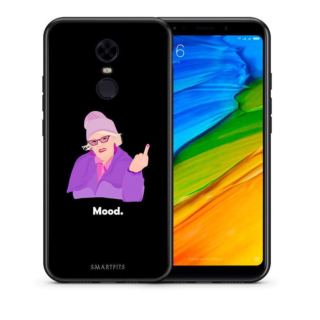 Θήκη Xiaomi Redmi 5 Plus Grandma Mood Black από τη Smartfits με σχέδιο στο πίσω μέρος και μαύρο περίβλημα | Xiaomi Redmi 5 Plus Grandma Mood Black case with colorful back and black bezels