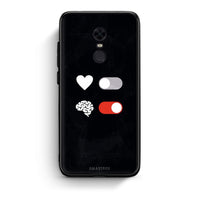 Thumbnail for Xiaomi Redmi 5 Plus Heart Vs Brain Θήκη Αγίου Βαλεντίνου από τη Smartfits με σχέδιο στο πίσω μέρος και μαύρο περίβλημα | Smartphone case with colorful back and black bezels by Smartfits