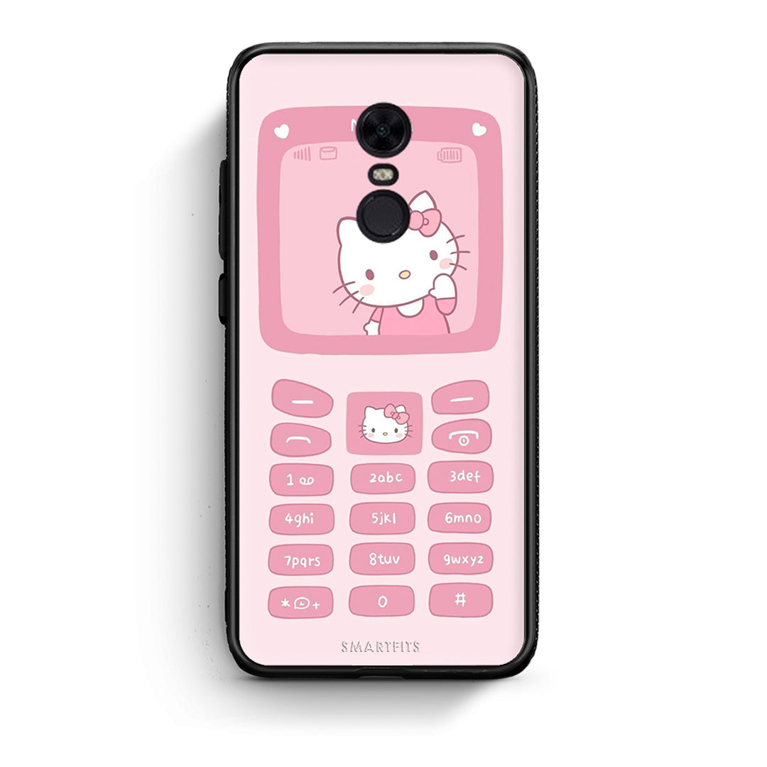 Xiaomi Redmi 5 Plus Hello Kitten Θήκη Αγίου Βαλεντίνου από τη Smartfits με σχέδιο στο πίσω μέρος και μαύρο περίβλημα | Smartphone case with colorful back and black bezels by Smartfits