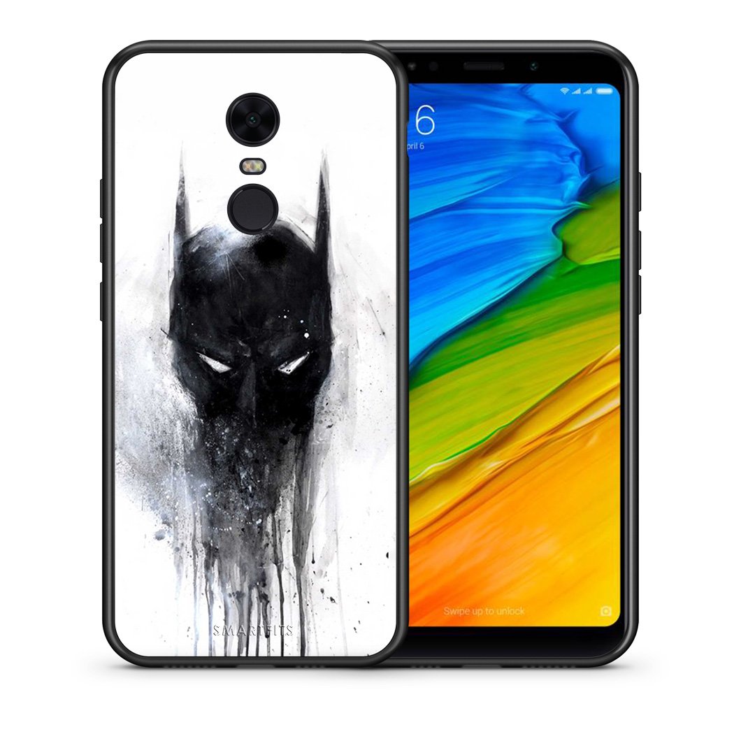 Θήκη Xiaomi Redmi 5 Plus Paint Bat Hero από τη Smartfits με σχέδιο στο πίσω μέρος και μαύρο περίβλημα | Xiaomi Redmi 5 Plus Paint Bat Hero case with colorful back and black bezels