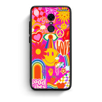 Thumbnail for Xiaomi Redmi 5 Plus Hippie Love θήκη από τη Smartfits με σχέδιο στο πίσω μέρος και μαύρο περίβλημα | Smartphone case with colorful back and black bezels by Smartfits
