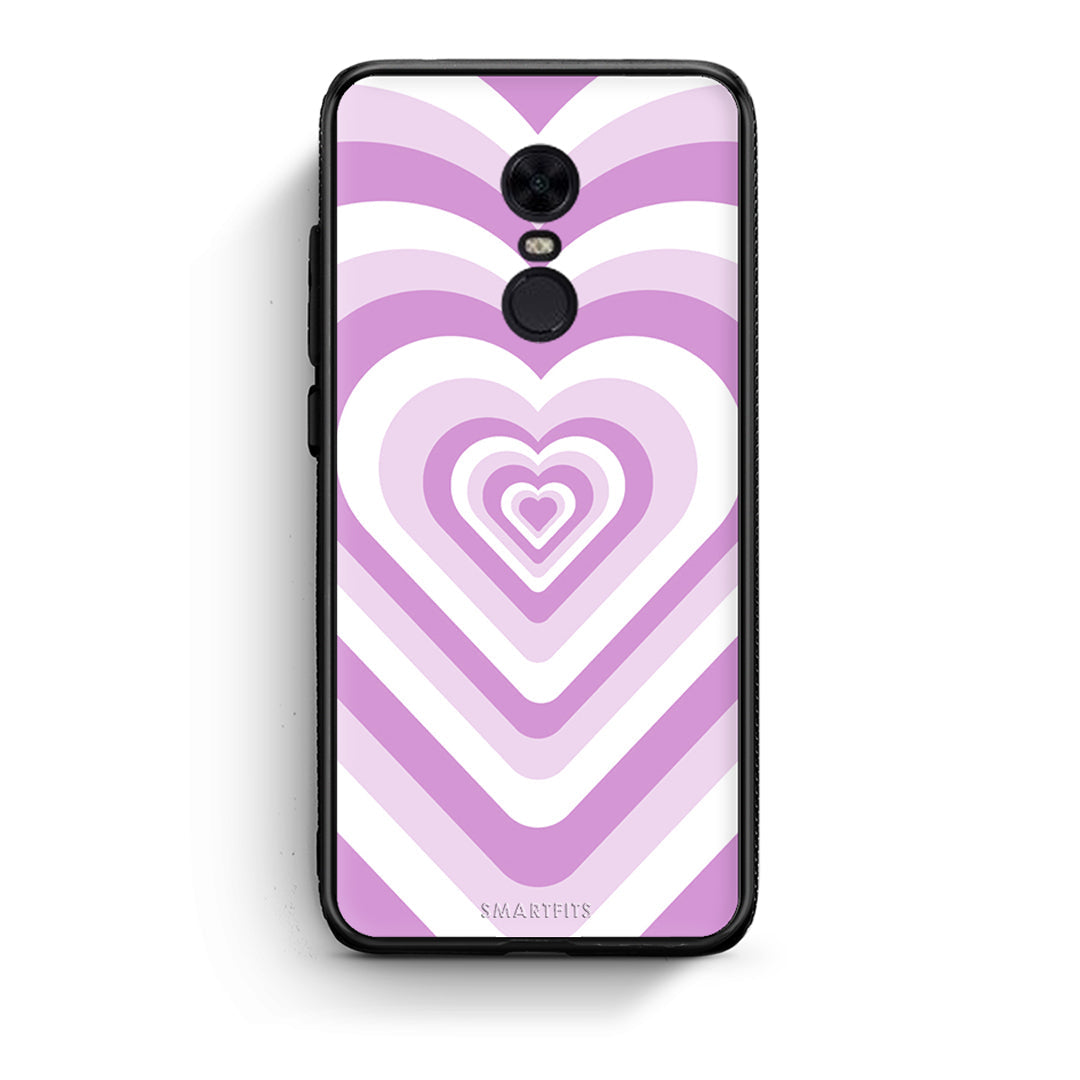 Xiaomi Redmi 5 Plus Lilac Hearts θήκη από τη Smartfits με σχέδιο στο πίσω μέρος και μαύρο περίβλημα | Smartphone case with colorful back and black bezels by Smartfits