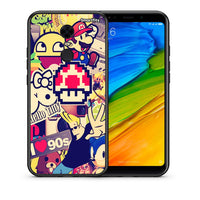 Thumbnail for Θήκη Xiaomi Redmi 5 Plus Love The 90s από τη Smartfits με σχέδιο στο πίσω μέρος και μαύρο περίβλημα | Xiaomi Redmi 5 Plus Love The 90s case with colorful back and black bezels