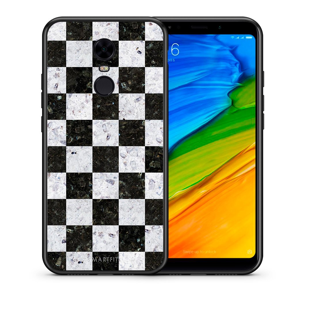 Θήκη Xiaomi Redmi 5 Plus Square Geometric Marble από τη Smartfits με σχέδιο στο πίσω μέρος και μαύρο περίβλημα | Xiaomi Redmi 5 Plus Square Geometric Marble case with colorful back and black bezels