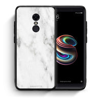 Thumbnail for Θήκη Xiaomi Redmi 5 Plus White Marble από τη Smartfits με σχέδιο στο πίσω μέρος και μαύρο περίβλημα | Xiaomi Redmi 5 Plus White Marble case with colorful back and black bezels