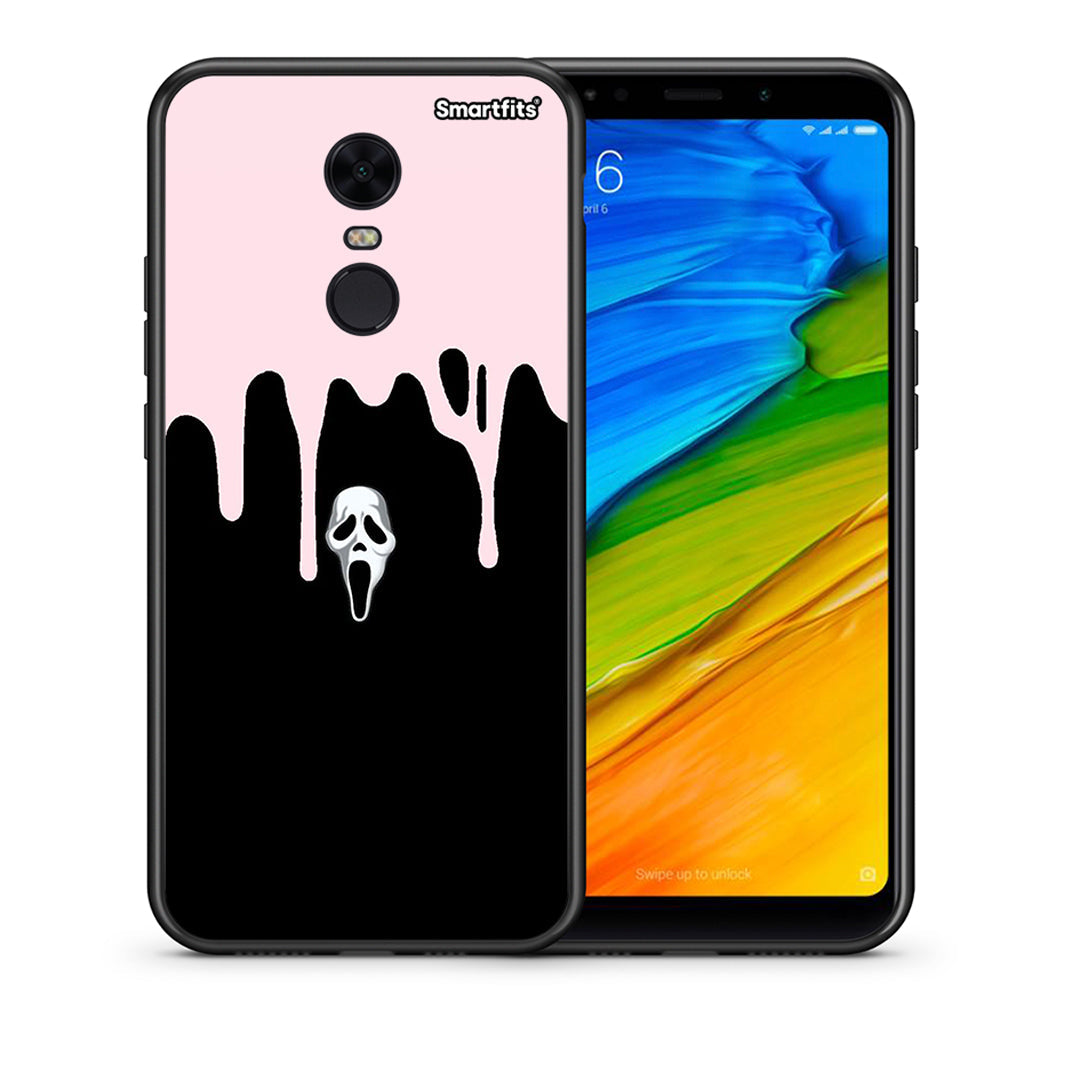 Θήκη Xiaomi Redmi 5 Plus Melting Halloween Mask από τη Smartfits με σχέδιο στο πίσω μέρος και μαύρο περίβλημα | Xiaomi Redmi 5 Plus Melting Halloween Mask case with colorful back and black bezels