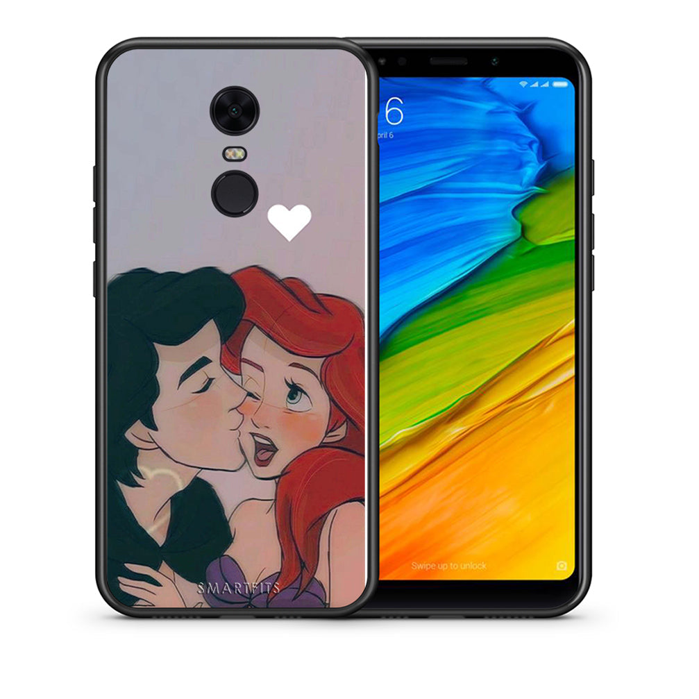 Θήκη Αγίου Βαλεντίνου Xiaomi Redmi 5 Plus Mermaid Love από τη Smartfits με σχέδιο στο πίσω μέρος και μαύρο περίβλημα | Xiaomi Redmi 5 Plus Mermaid Love case with colorful back and black bezels