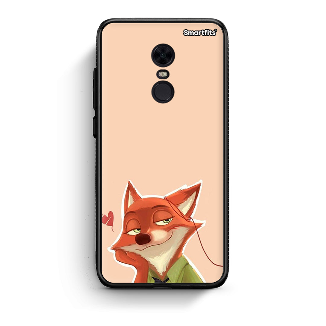 Xiaomi Redmi 5 Plus Nick Wilde And Judy Hopps Love 1 θήκη από τη Smartfits με σχέδιο στο πίσω μέρος και μαύρο περίβλημα | Smartphone case with colorful back and black bezels by Smartfits