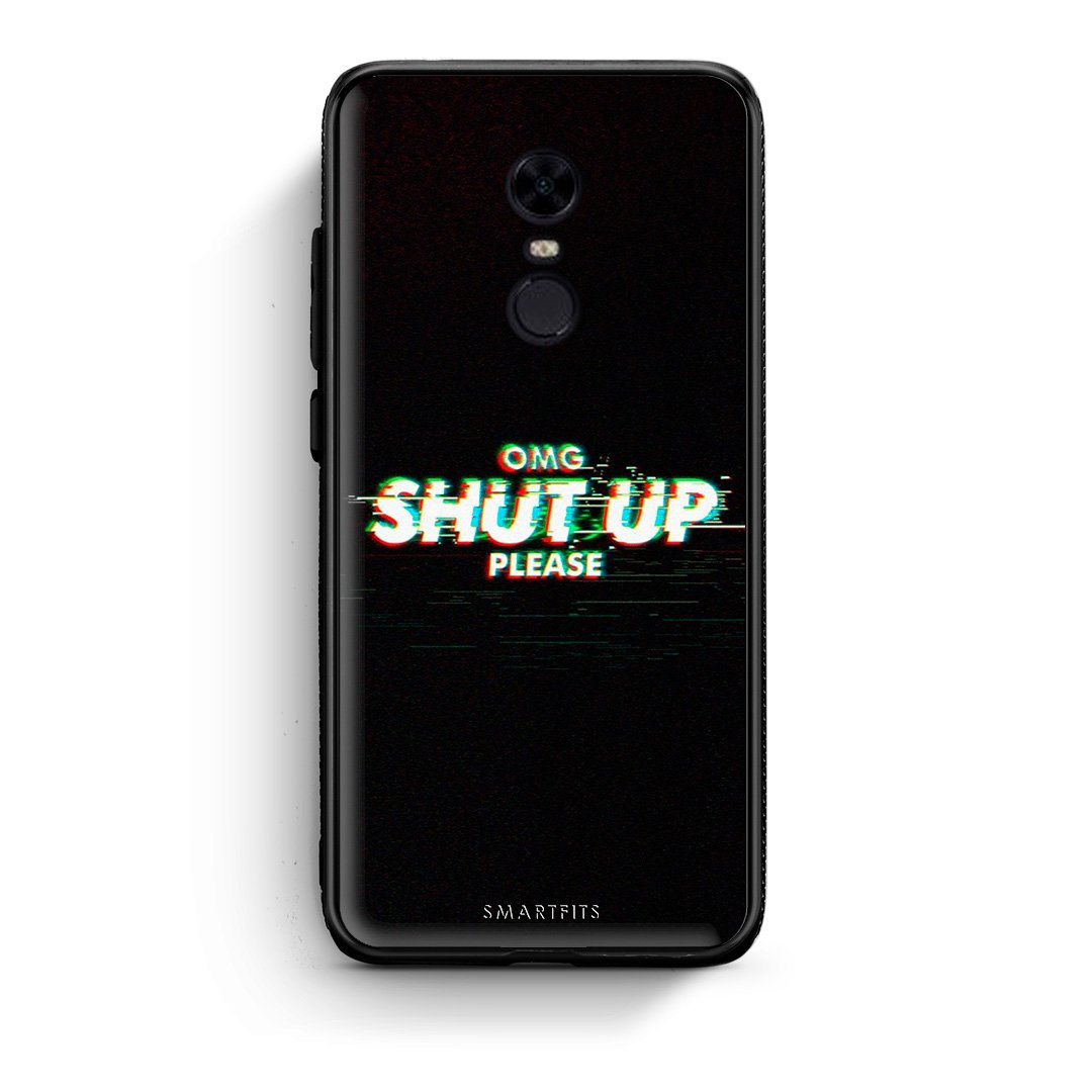 Xiaomi Redmi 5 Plus OMG ShutUp θήκη από τη Smartfits με σχέδιο στο πίσω μέρος και μαύρο περίβλημα | Smartphone case with colorful back and black bezels by Smartfits