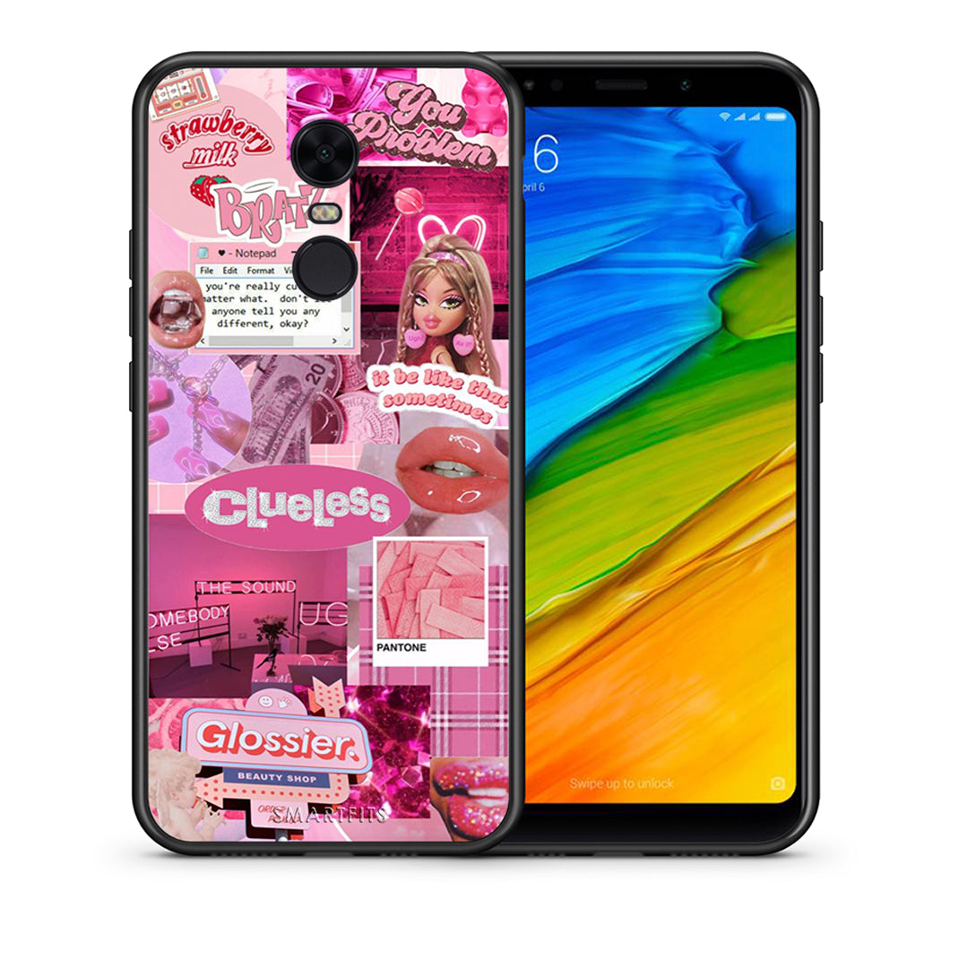 Θήκη Αγίου Βαλεντίνου Xiaomi Redmi 5 Plus Pink Love από τη Smartfits με σχέδιο στο πίσω μέρος και μαύρο περίβλημα | Xiaomi Redmi 5 Plus Pink Love case with colorful back and black bezels