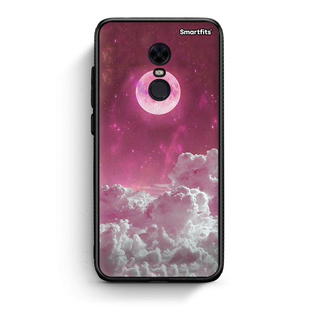 Xiaomi Redmi 5 Plus Pink Moon Θήκη από τη Smartfits με σχέδιο στο πίσω μέρος και μαύρο περίβλημα | Smartphone case with colorful back and black bezels by Smartfits