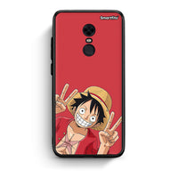 Thumbnail for Xiaomi Redmi 5 Plus Pirate Luffy Θήκη από τη Smartfits με σχέδιο στο πίσω μέρος και μαύρο περίβλημα | Smartphone case with colorful back and black bezels by Smartfits