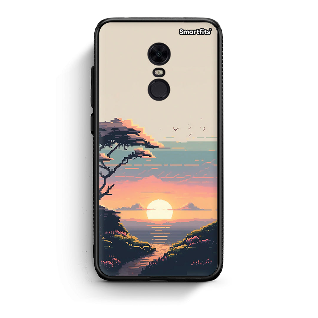 Xiaomi Redmi 5 Plus Pixel Sunset Θήκη από τη Smartfits με σχέδιο στο πίσω μέρος και μαύρο περίβλημα | Smartphone case with colorful back and black bezels by Smartfits