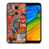 Thumbnail for Θήκη Xiaomi Redmi 5 Plus PopArt OMG από τη Smartfits με σχέδιο στο πίσω μέρος και μαύρο περίβλημα | Xiaomi Redmi 5 Plus PopArt OMG case with colorful back and black bezels