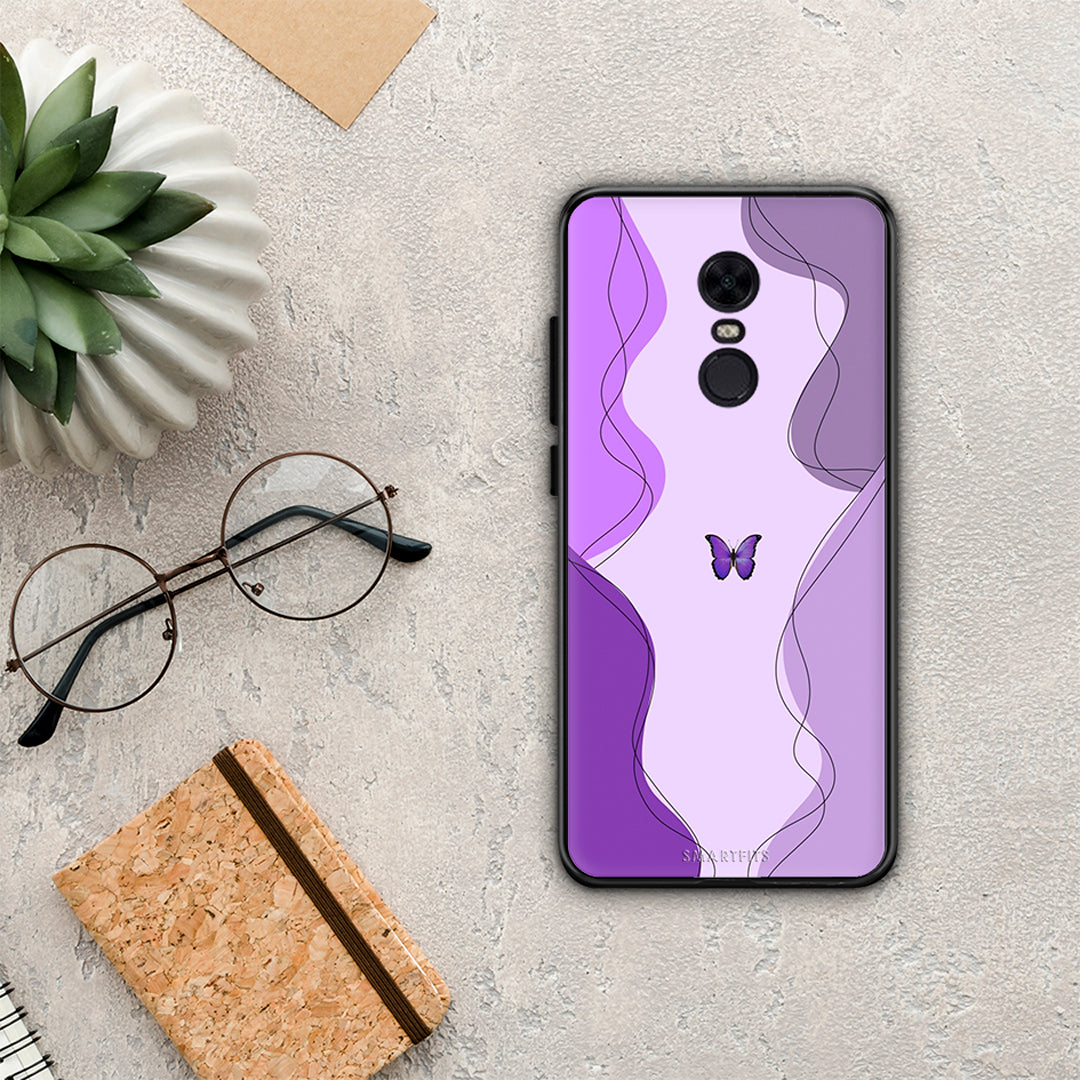 Purple Mariposa - Xiaomi Redmi 5 Plus case