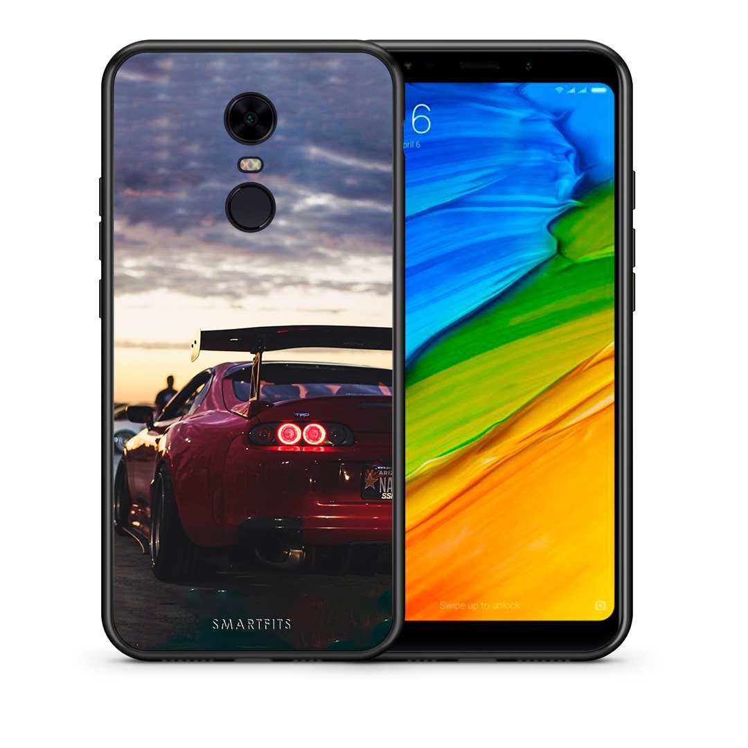 Θήκη Xiaomi Redmi 5 Plus Racing Supra από τη Smartfits με σχέδιο στο πίσω μέρος και μαύρο περίβλημα | Xiaomi Redmi 5 Plus Racing Supra case with colorful back and black bezels