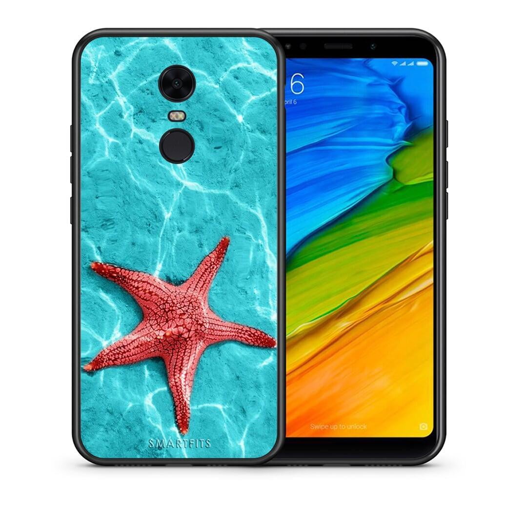 Θήκη Xiaomi Redmi 5 Plus Red Starfish από τη Smartfits με σχέδιο στο πίσω μέρος και μαύρο περίβλημα | Xiaomi Redmi 5 Plus Red Starfish case with colorful back and black bezels