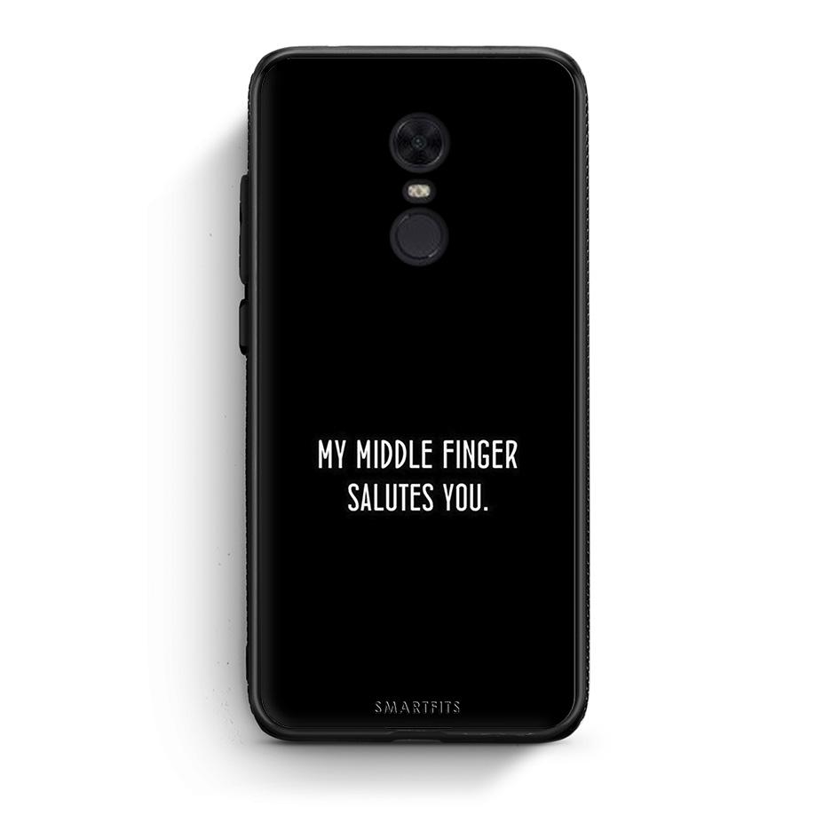 Xiaomi Redmi 5 Plus Salute θήκη από τη Smartfits με σχέδιο στο πίσω μέρος και μαύρο περίβλημα | Smartphone case with colorful back and black bezels by Smartfits