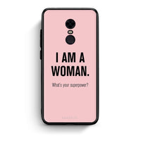 Thumbnail for Xiaomi Redmi 5 Plus Superpower Woman θήκη από τη Smartfits με σχέδιο στο πίσω μέρος και μαύρο περίβλημα | Smartphone case with colorful back and black bezels by Smartfits