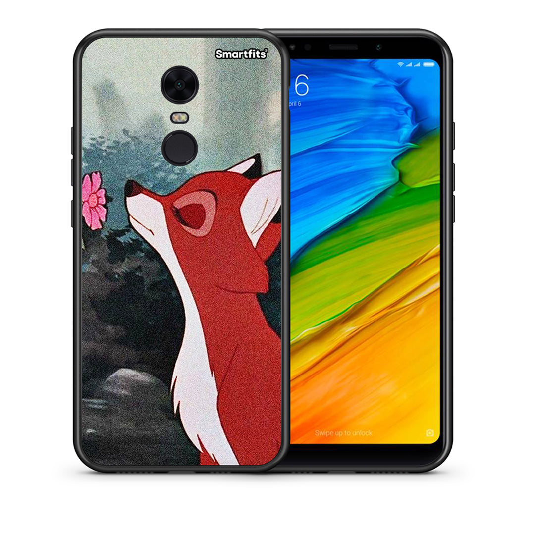 Θήκη Xiaomi Redmi 5 Plus Tod And Vixey Love 2 από τη Smartfits με σχέδιο στο πίσω μέρος και μαύρο περίβλημα | Xiaomi Redmi 5 Plus Tod And Vixey Love 2 case with colorful back and black bezels