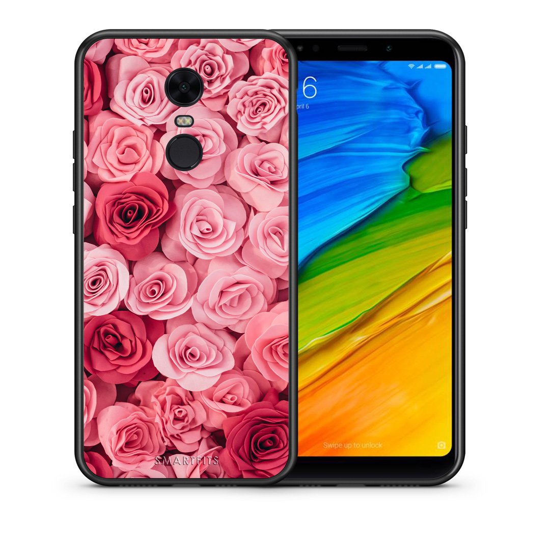 Θήκη Xiaomi Redmi 5 Plus RoseGarden Valentine από τη Smartfits με σχέδιο στο πίσω μέρος και μαύρο περίβλημα | Xiaomi Redmi 5 Plus RoseGarden Valentine case with colorful back and black bezels
