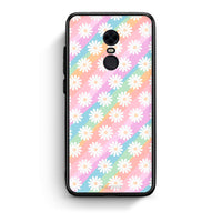 Thumbnail for Xiaomi Redmi 5 Plus White Daisies θήκη από τη Smartfits με σχέδιο στο πίσω μέρος και μαύρο περίβλημα | Smartphone case with colorful back and black bezels by Smartfits