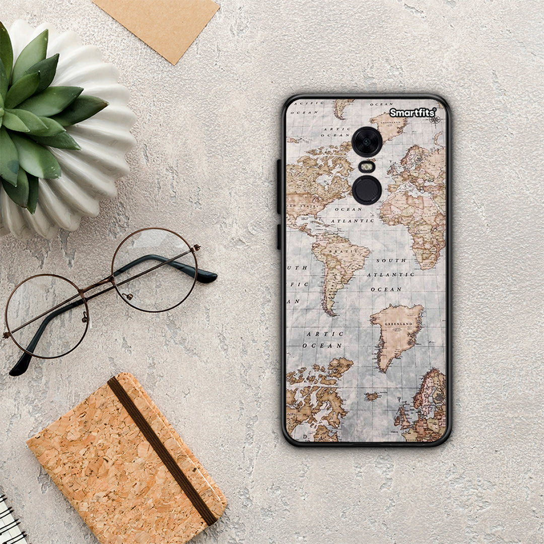 World Map - Xiaomi Redmi 5 Plus case