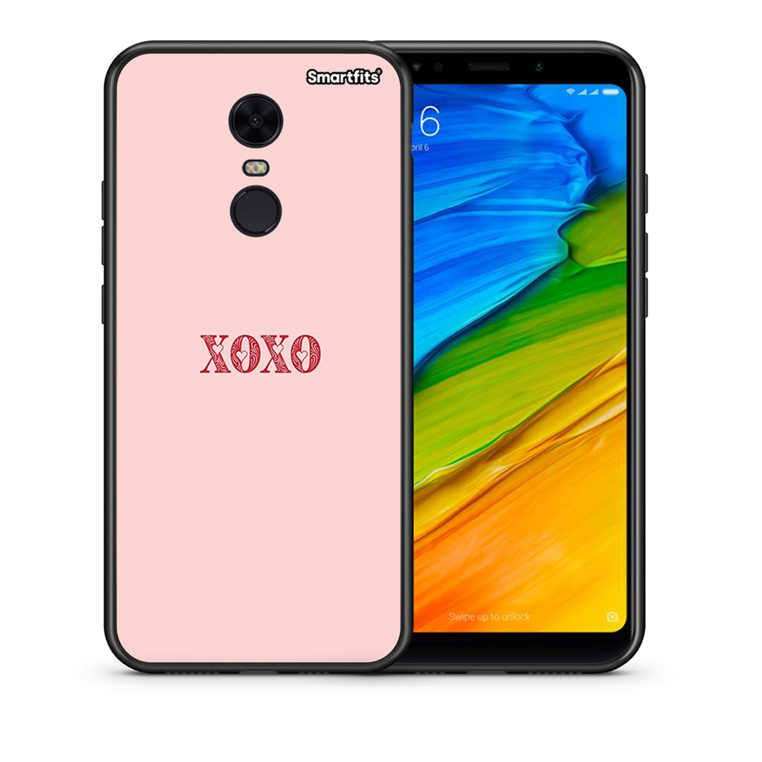 Θήκη Xiaomi Redmi 5 Plus XOXO Love από τη Smartfits με σχέδιο στο πίσω μέρος και μαύρο περίβλημα | Xiaomi Redmi 5 Plus XOXO Love case with colorful back and black bezels