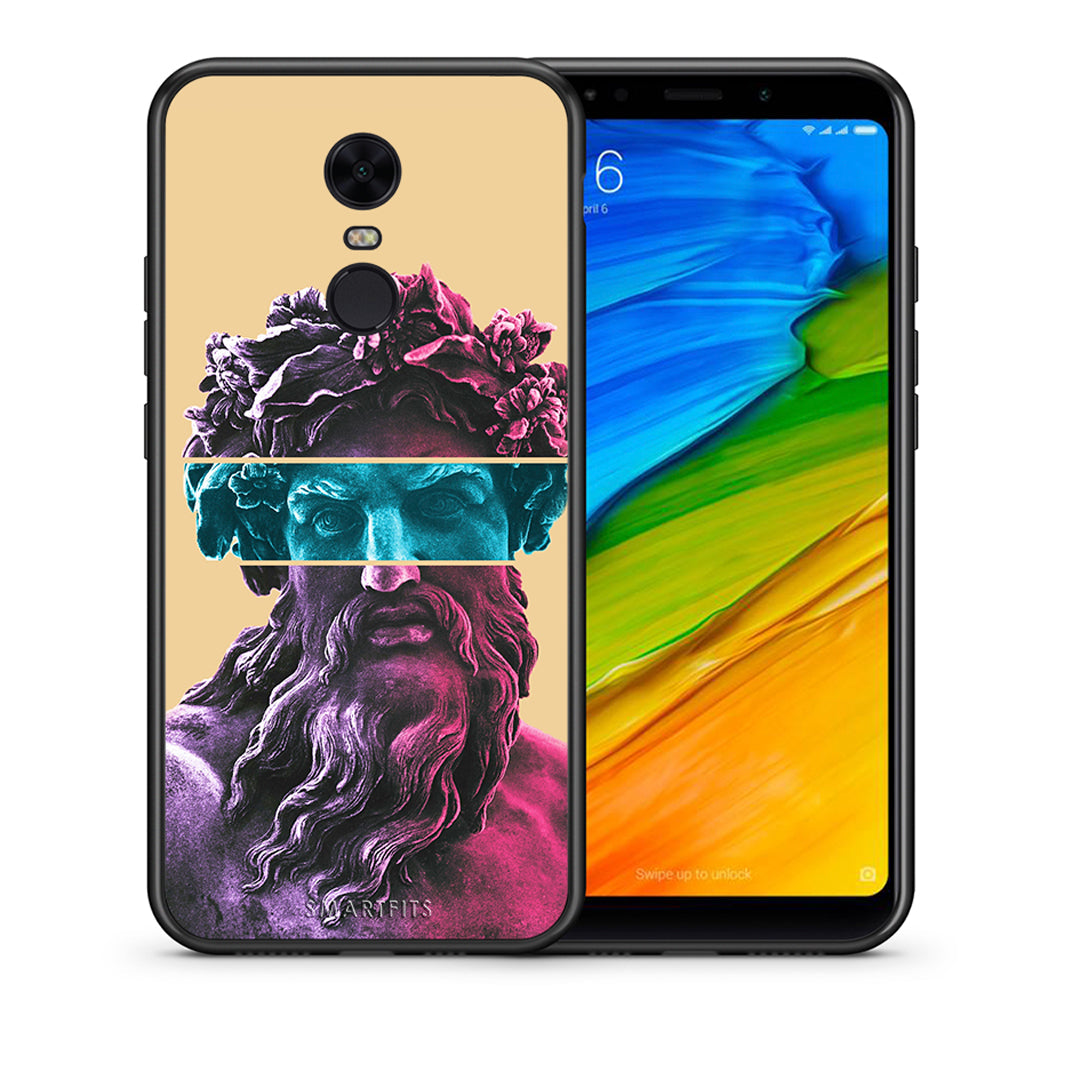 Θήκη Αγίου Βαλεντίνου Xiaomi Redmi 5 Plus Zeus Art από τη Smartfits με σχέδιο στο πίσω μέρος και μαύρο περίβλημα | Xiaomi Redmi 5 Plus Zeus Art case with colorful back and black bezels