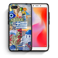 Thumbnail for Θήκη Xiaomi Redmi 6 All Greek από τη Smartfits με σχέδιο στο πίσω μέρος και μαύρο περίβλημα | Xiaomi Redmi 6 All Greek case with colorful back and black bezels