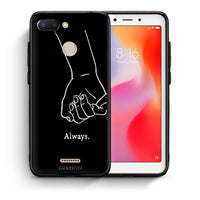 Thumbnail for Θήκη Αγίου Βαλεντίνου Xiaomi Redmi 6 Always & Forever 1 από τη Smartfits με σχέδιο στο πίσω μέρος και μαύρο περίβλημα | Xiaomi Redmi 6 Always & Forever 1 case with colorful back and black bezels