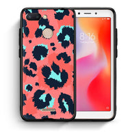 Thumbnail for Θήκη Xiaomi Redmi 6 Pink Leopard Animal από τη Smartfits με σχέδιο στο πίσω μέρος και μαύρο περίβλημα | Xiaomi Redmi 6 Pink Leopard Animal case with colorful back and black bezels