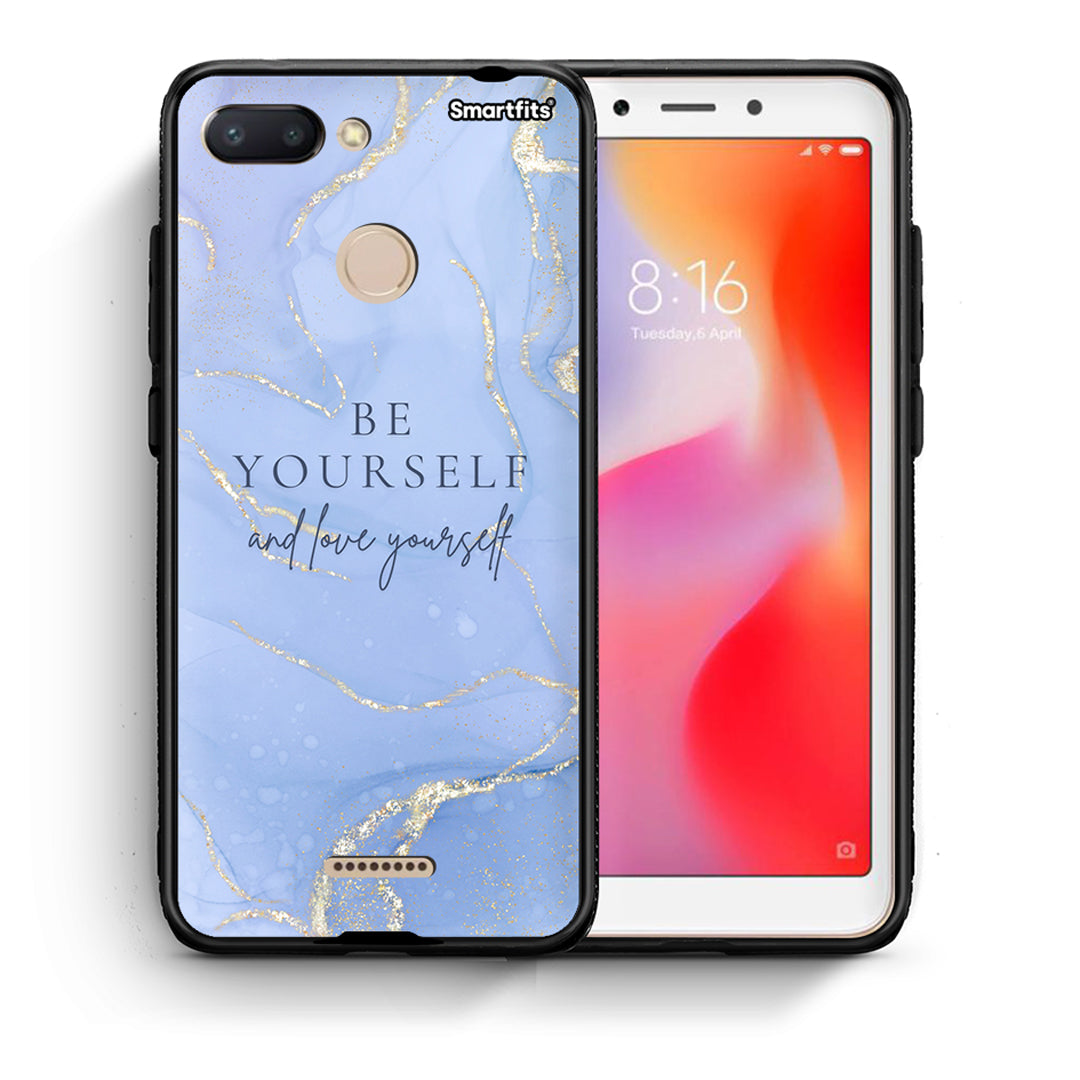 Θήκη Xiaomi Redmi 6 Be Yourself από τη Smartfits με σχέδιο στο πίσω μέρος και μαύρο περίβλημα | Xiaomi Redmi 6 Be Yourself case with colorful back and black bezels