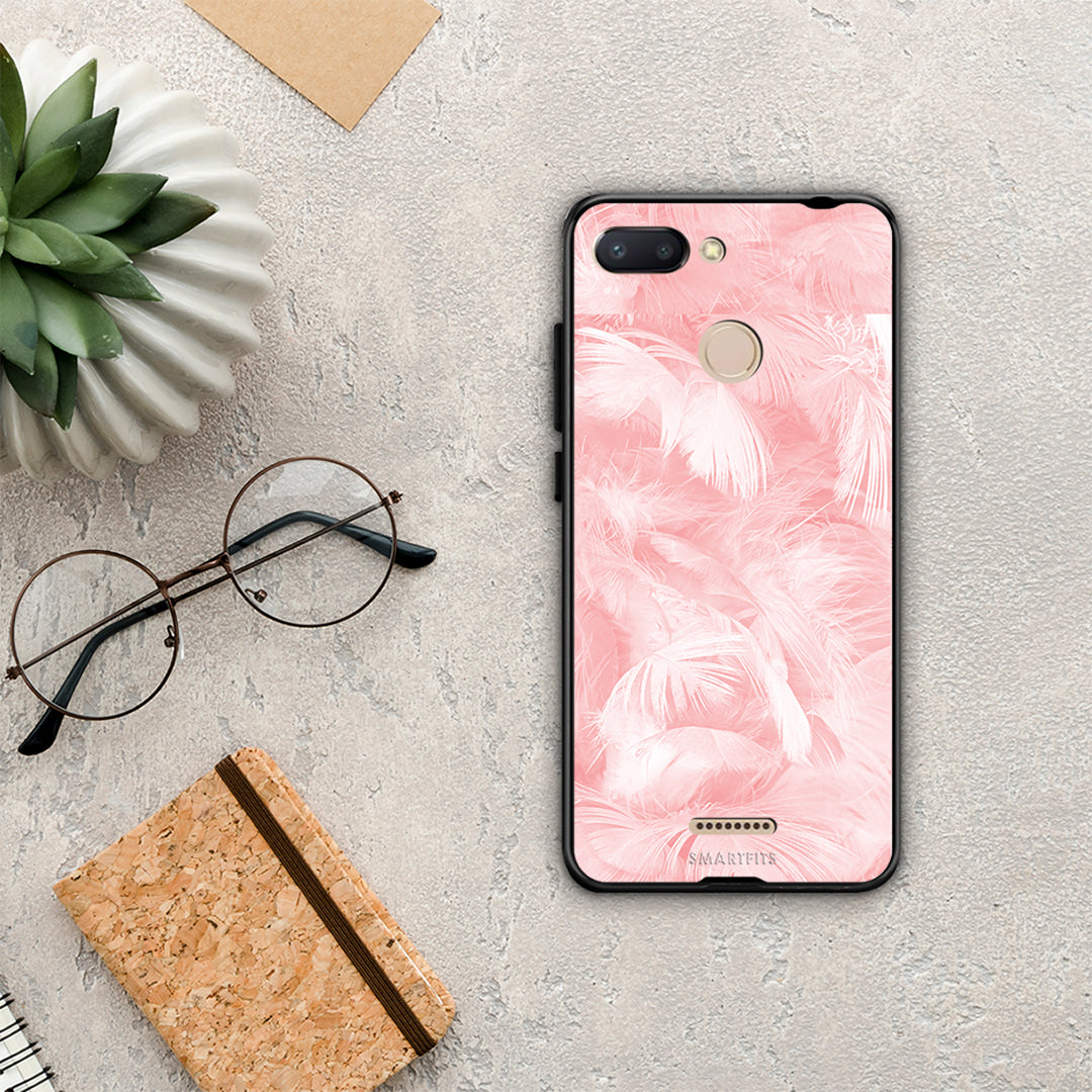 Boho Pink Feather - Xiaomi Redmi 6 case 