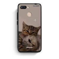 Thumbnail for Xiaomi Redmi 6 Cats In Love Θήκη από τη Smartfits με σχέδιο στο πίσω μέρος και μαύρο περίβλημα | Smartphone case with colorful back and black bezels by Smartfits