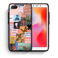 Thumbnail for Θήκη Αγίου Βαλεντίνου Xiaomi Redmi 6 Collage Bitchin από τη Smartfits με σχέδιο στο πίσω μέρος και μαύρο περίβλημα | Xiaomi Redmi 6 Collage Bitchin case with colorful back and black bezels