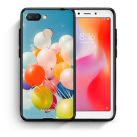 Thumbnail for Θήκη Xiaomi Redmi 6 Colorful Balloons από τη Smartfits με σχέδιο στο πίσω μέρος και μαύρο περίβλημα | Xiaomi Redmi 6 Colorful Balloons case with colorful back and black bezels